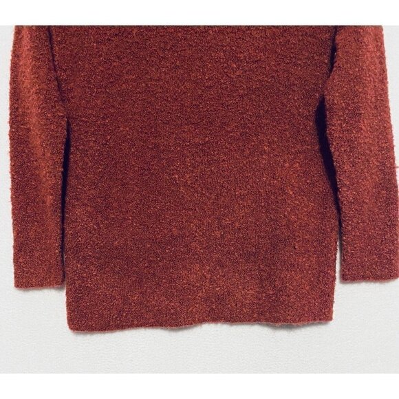 Catherine Malandrino Sweater Womens Small Red Cozy Eyelash Knit Turtleneck - Picture 3 of 8